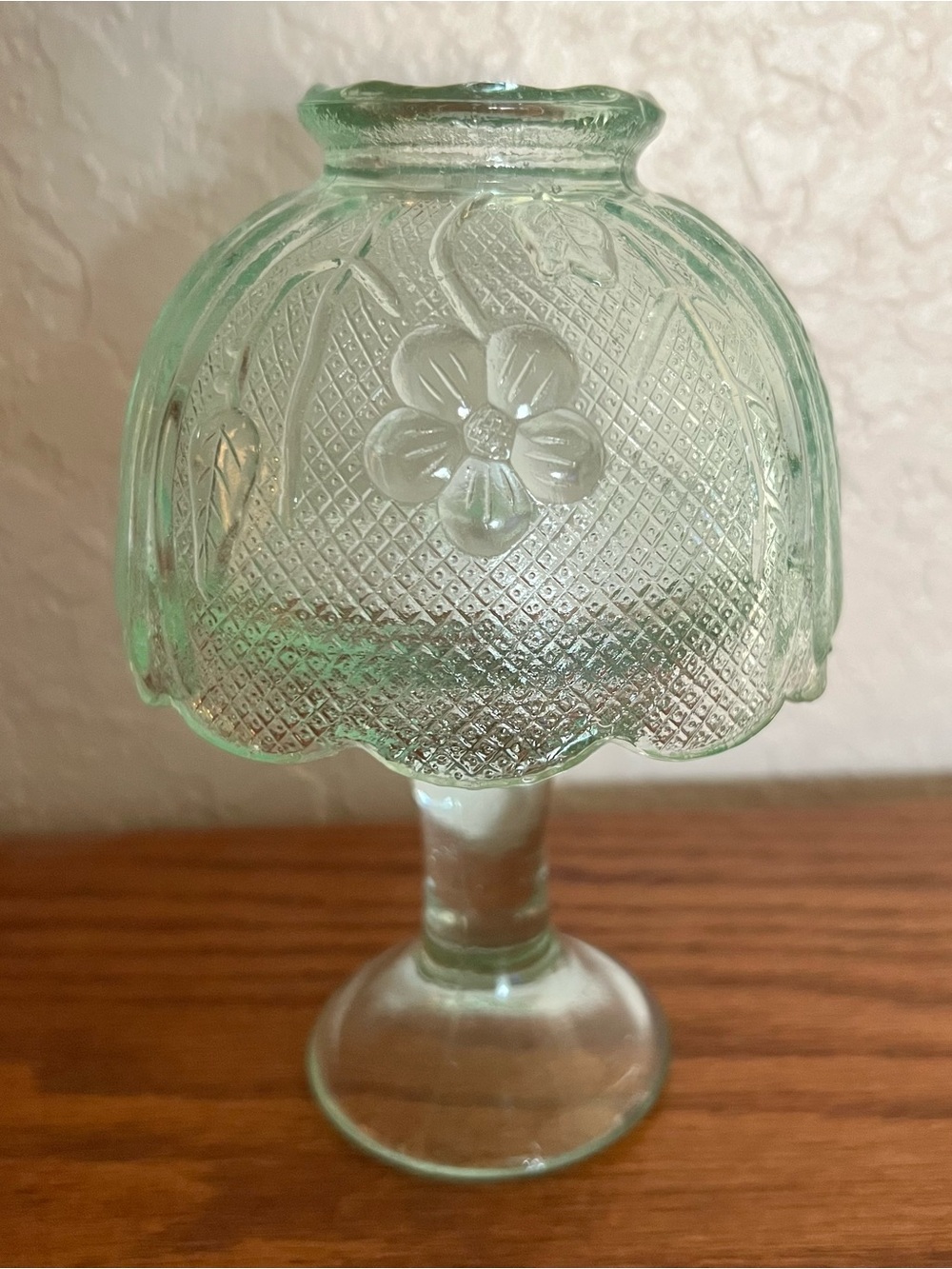 Vintage House of Lloyd Mint Green Glass Fairy Lamp - Picture 3 of 10